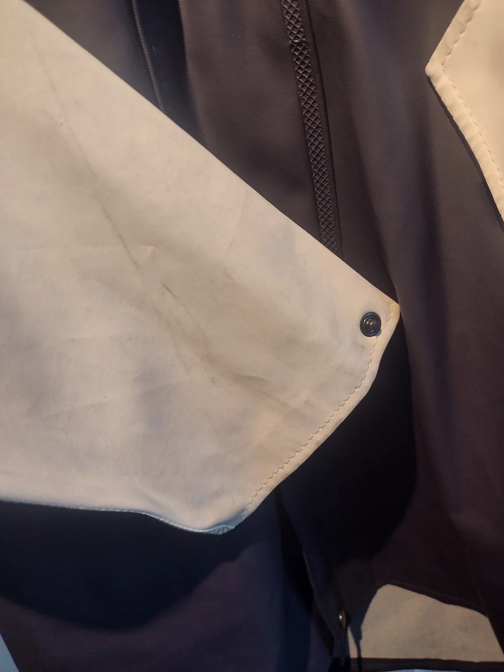 Elka Two-Tone Navy and White Hooded Jacket